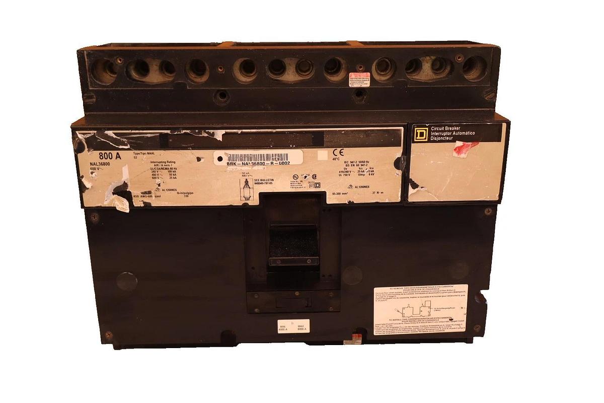 Used Square D Circuit Breaker 800 Amp NAL36800 800A Frame 3Pole