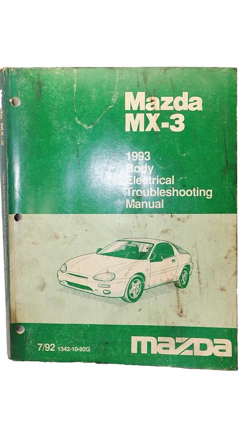 Used MAZDA MX-3 1993 Body Electrical Troubleshooting Manual