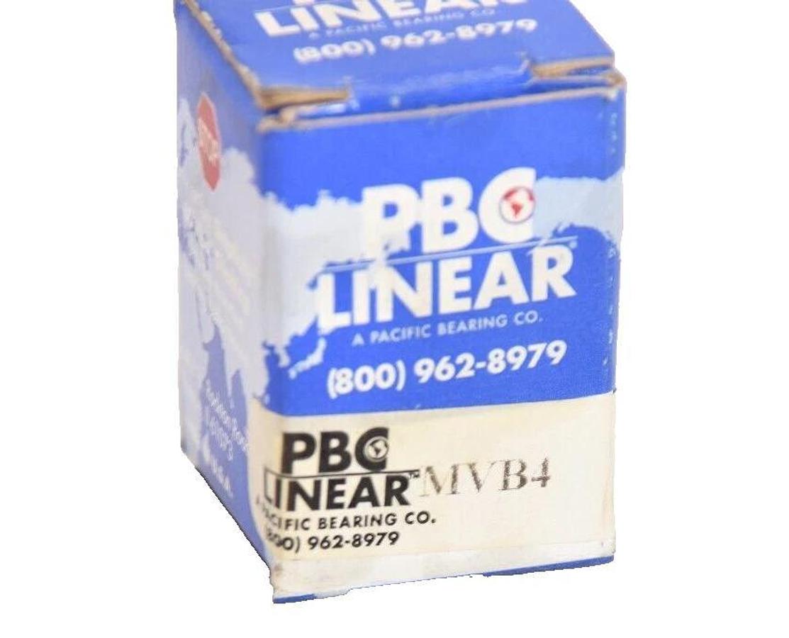 Used (LOT OF 2) PBC LINEAR  A PACIFIC BEARING CO. MVB4 V-Guide Fixed Bushing *NEW*