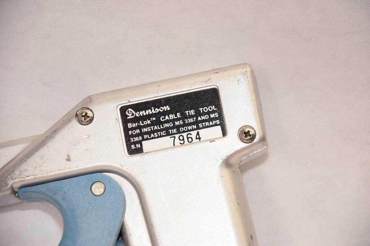 Used DENNISON Installing MS 3367 and MS 3368 Straps Bar-Lok Cable Tie Tool Gun