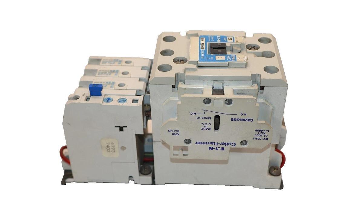 Cutler-Hammer Eaton Starter AN16DN0 Size Sz 1 600V 27A 27 Amp 120v coil H2011A