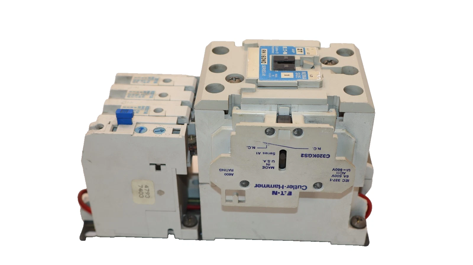 Cutler-Hammer Eaton Starter AN16DN0 Size Sz 1 600V 27A 27 Amp 120v coil H2011A