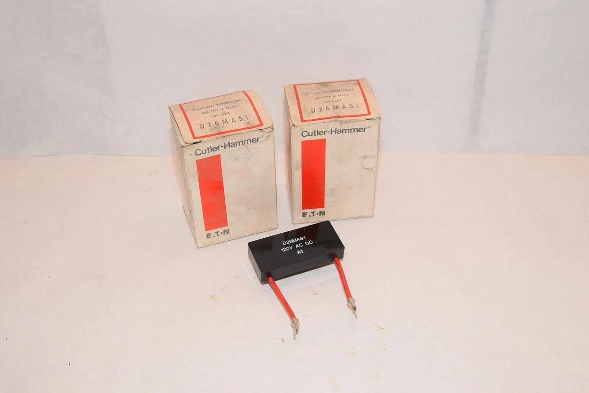 (NEW - Lot of 2) CUTLER HAMMER D26MAS1 120VacTransient Suppressor