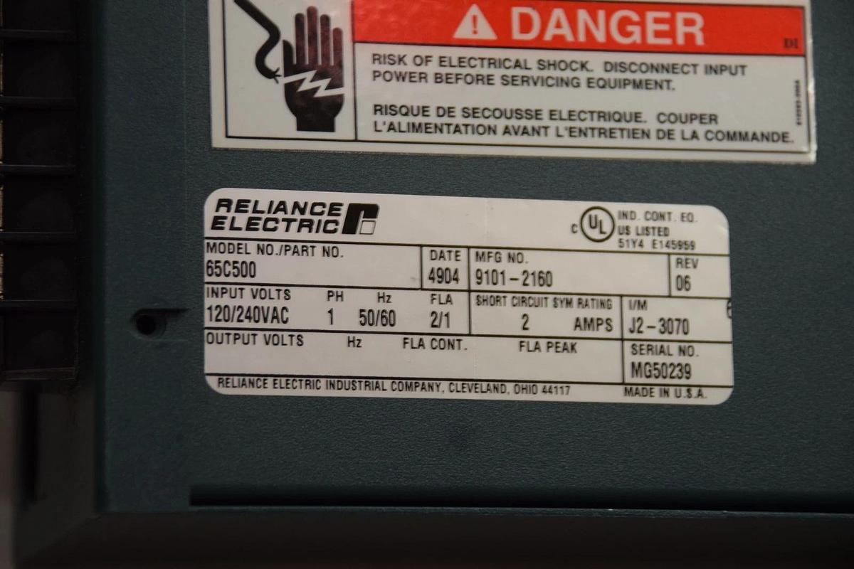 Used RELIANCE ELECTRIC 65C500 Serve Positioning Module Drive 120/240VAC