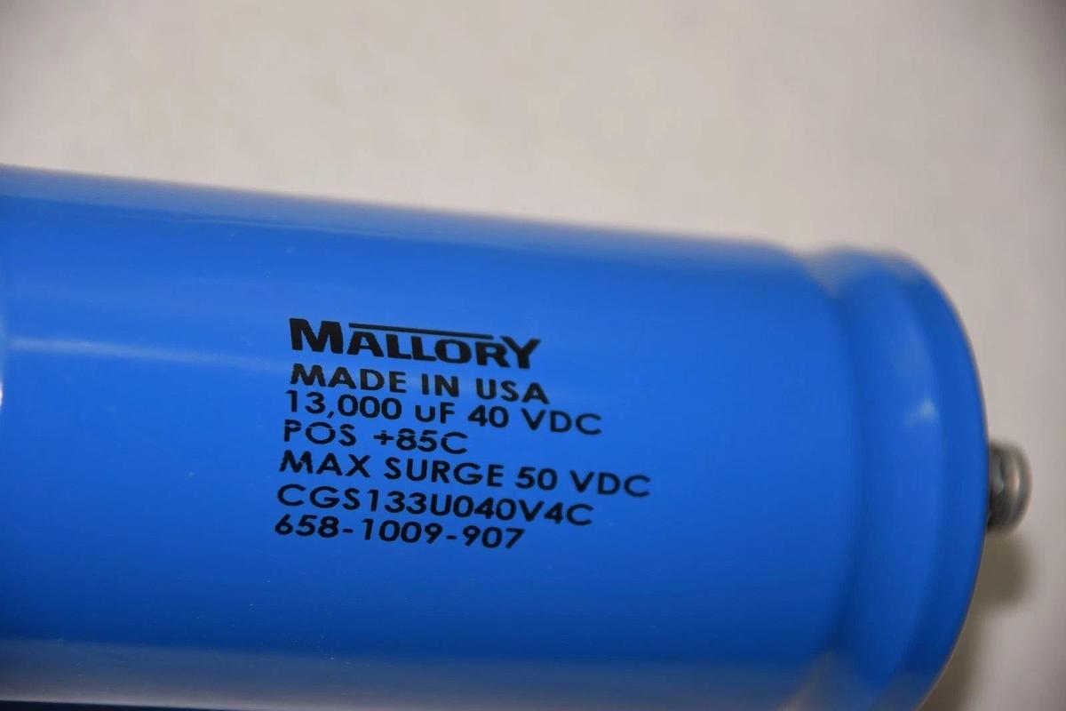 MALLORY CGS133U040V4C 658-1009-907 13,000uF 40 VDC CAPICATOR  NEW