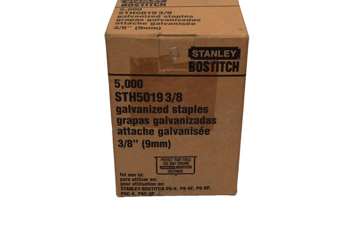 Stanley / Bostitch STH5019 3/8 , 3/8" Galvanized Staples (New - Lot of 15,000)