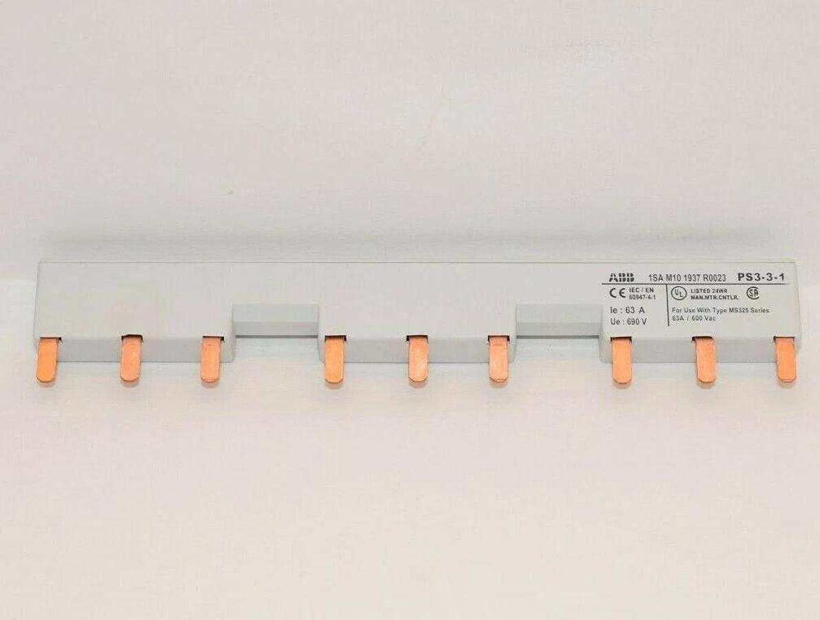 (NEW) ABB PS3-3-1 1SAM101937R0023 63A 690V Busbar
