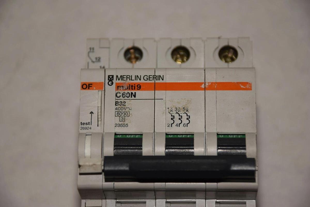Used MERLIN GERIN C60N B32 MULTI9 400V 3 POLE CIRCUIT BREAKER