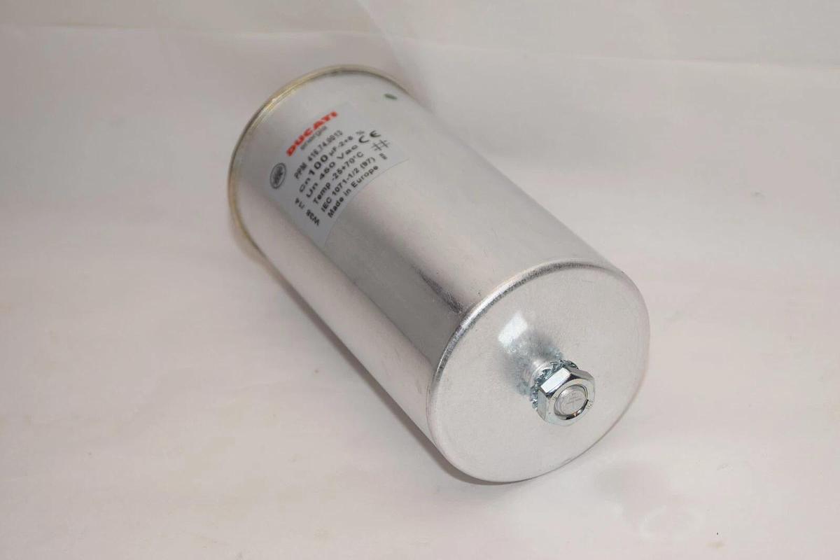 (NEW) DUCATI PPM 416.74.0013 100uF -2+8% 450Vac Capacitor