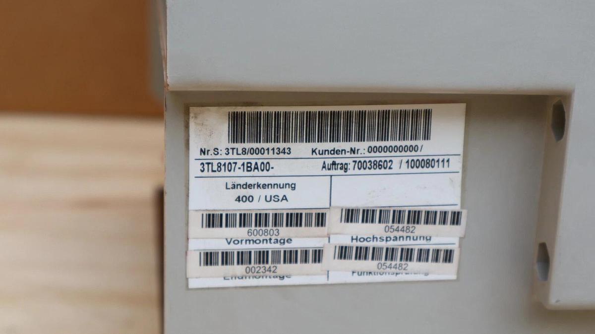 Used Siemens Vacuum Contactor 3TL8107-1BA00 3TL81071BA00 400a 7.2kV