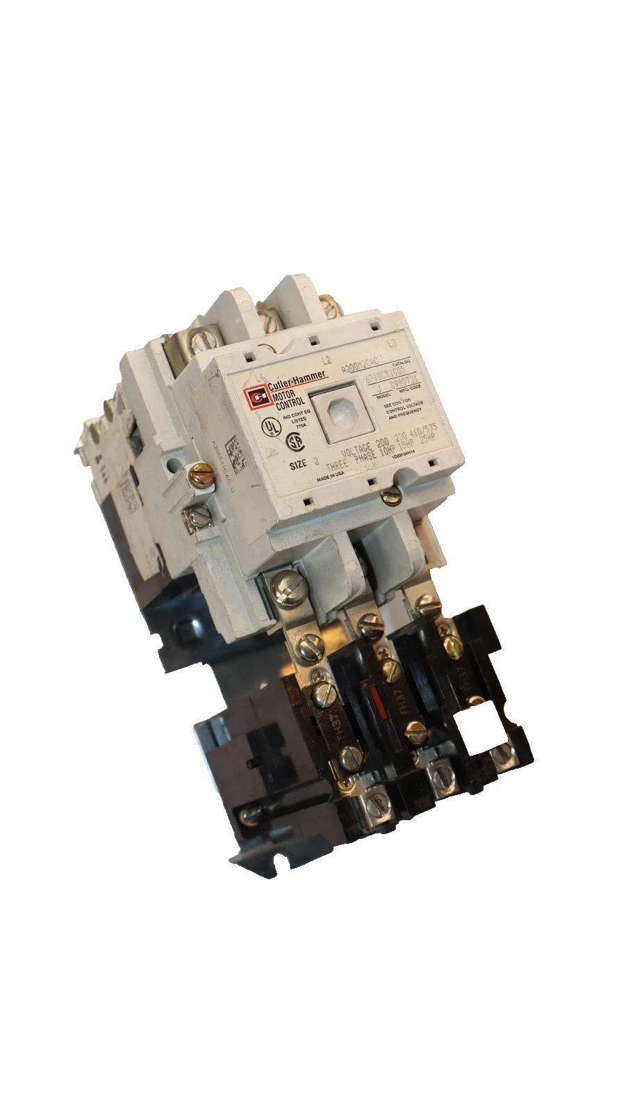 Cutler-Hammer CH Starter Motor Control Size Sz 2 A200M2CAC 120v coil 3ph