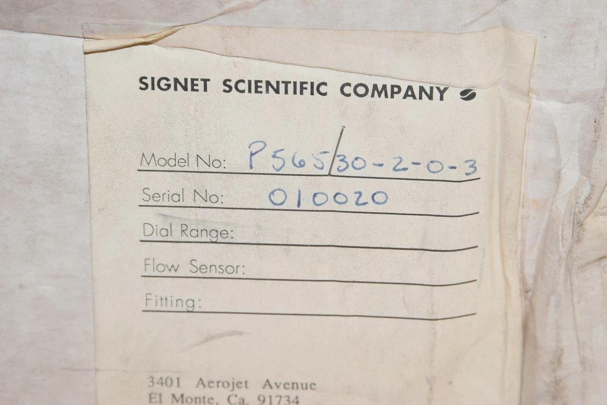 (NEW) SIGNET SCIENTIFIC P56530-2-0-3 Mighty-Mag Flow Sensor