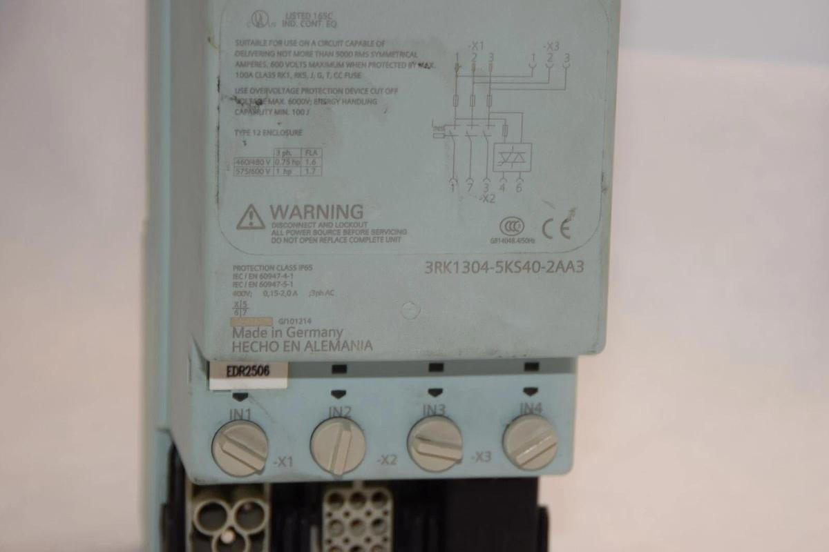 Used SIEMENS 3RK1304-5KS40-2AA3 400V 3Ph DSe-HF ET200 Pro Motor Starter *CRACK*