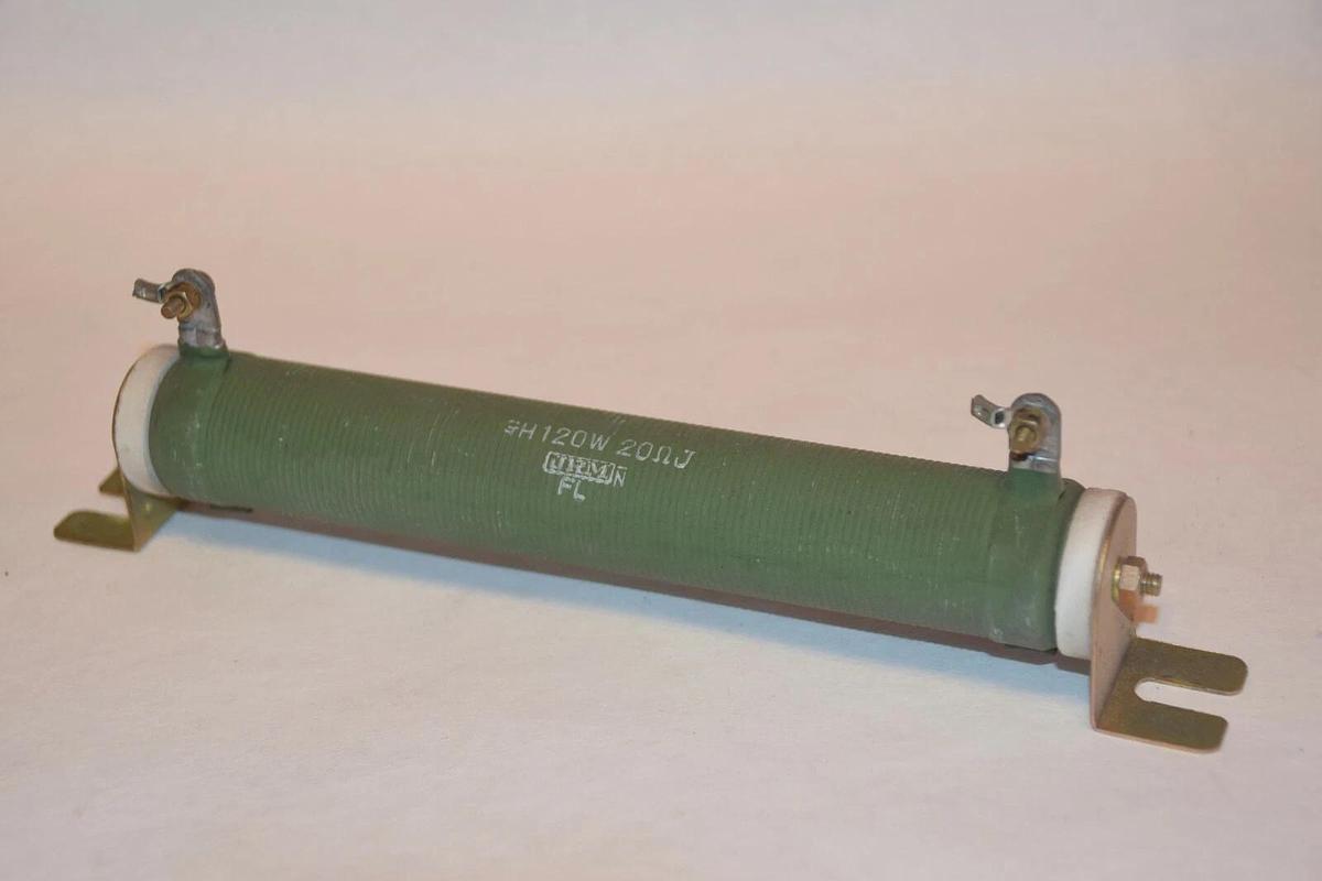 Used JRM GH120W 20ΩJ CERAMIC TUBE RESISTOR