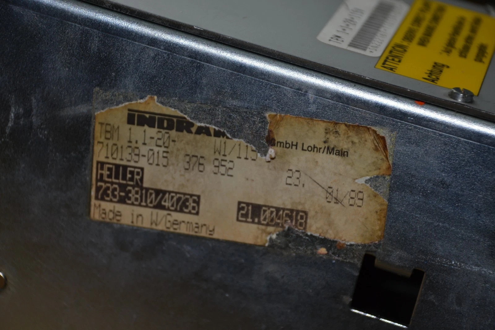 Used INDRAMAT TBM 1.1-20-W1/115V AC SERVO BLEEDER