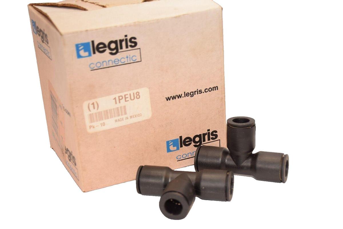 (10) LEGRIS Push-to-Connect 1PEU8 1/2" Union Tee Fitting NEW
