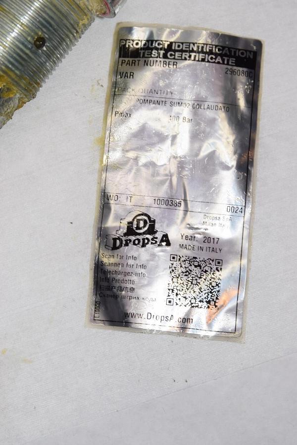 (NEW) DROPSA 296080C 0296080C 400Bar Overflow Valve Core