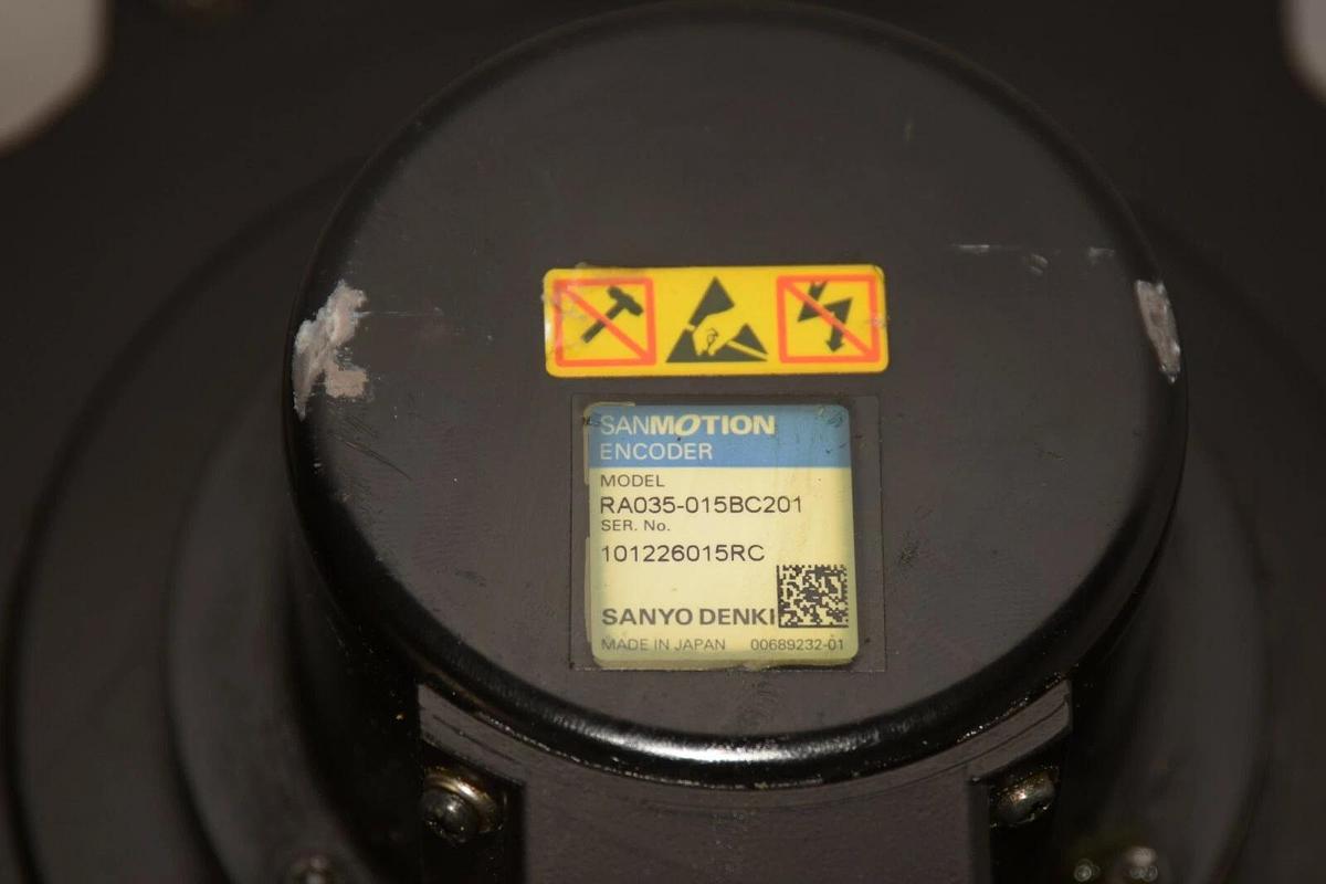 Used SANYO DENKI Q2AA18750LBF34 7.5kw Servo Motor & RA035-015BC201 SanMotion Encoder