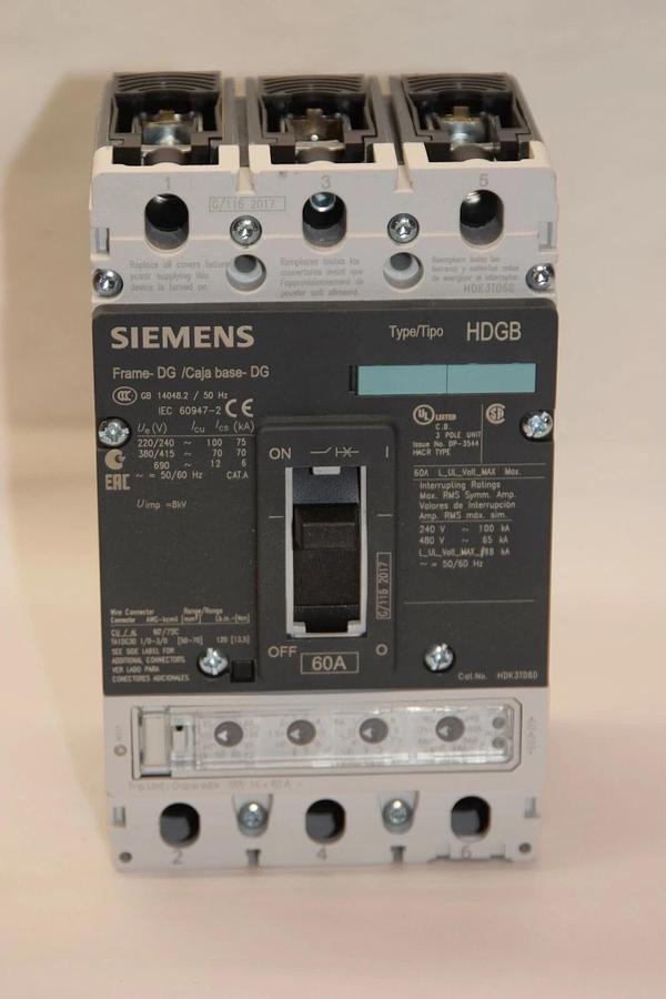 SIEMENS VL Circuit Breaker 3VL2506-2PE33-0AA0 60A 60 A Amp 3P HDK3T060F NEW