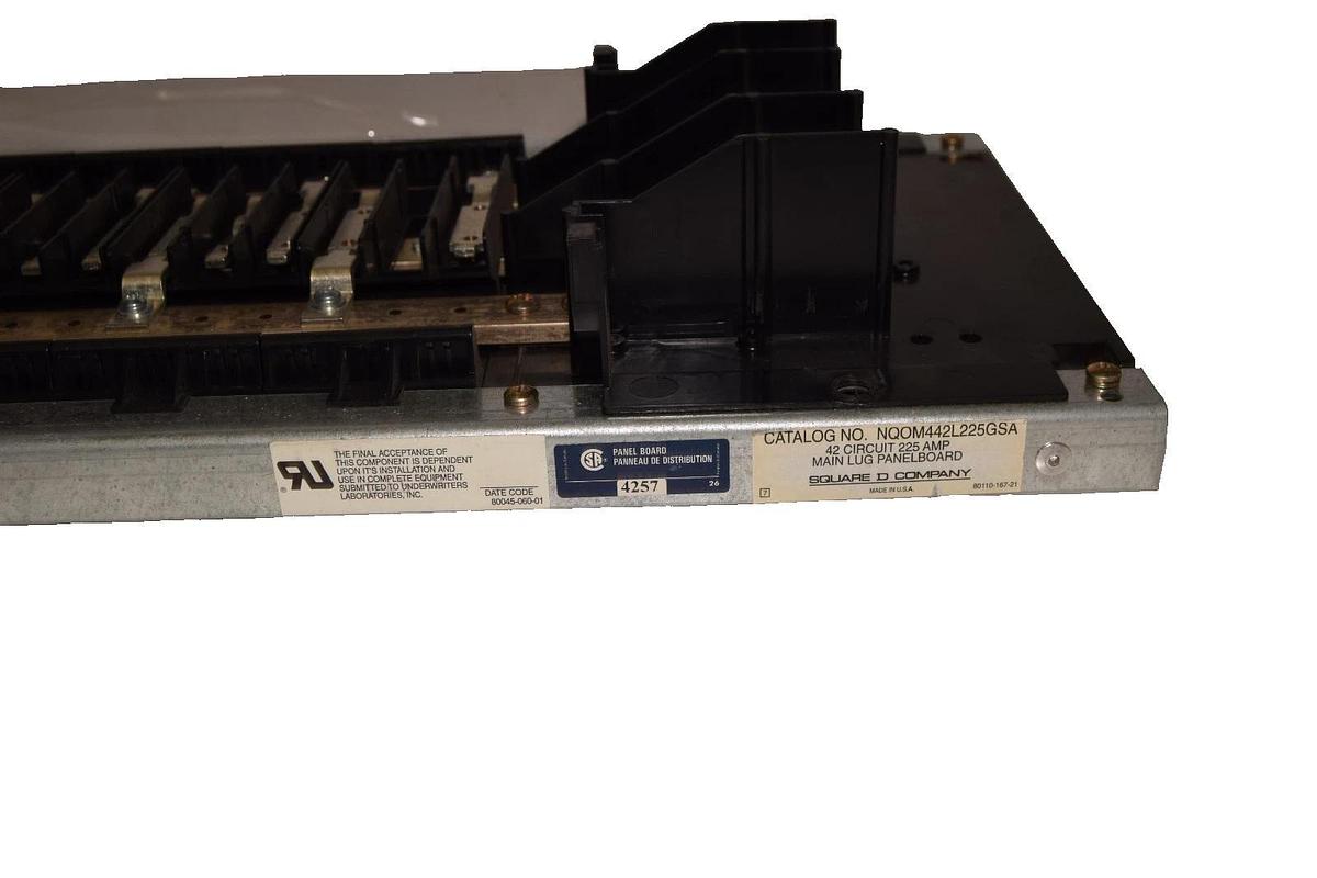 Used Square D NQOM442L225GSA 42 Circuit 225A Main Lug Panelboard Interior *Only*