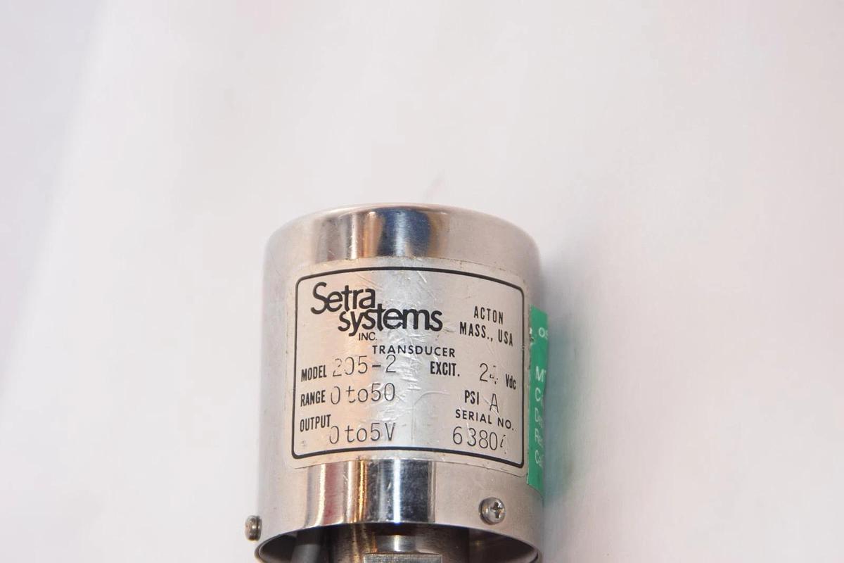 (NEW) SETRA SYSTEMS 205-2 Range 0-50 0-5V 24Vdc Pressure Transducer