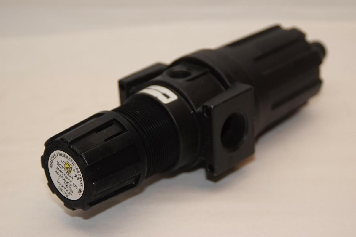 Used MASTER PNEUMATIC BCFR60-4 0-100psi Max Temp 175 Regulator