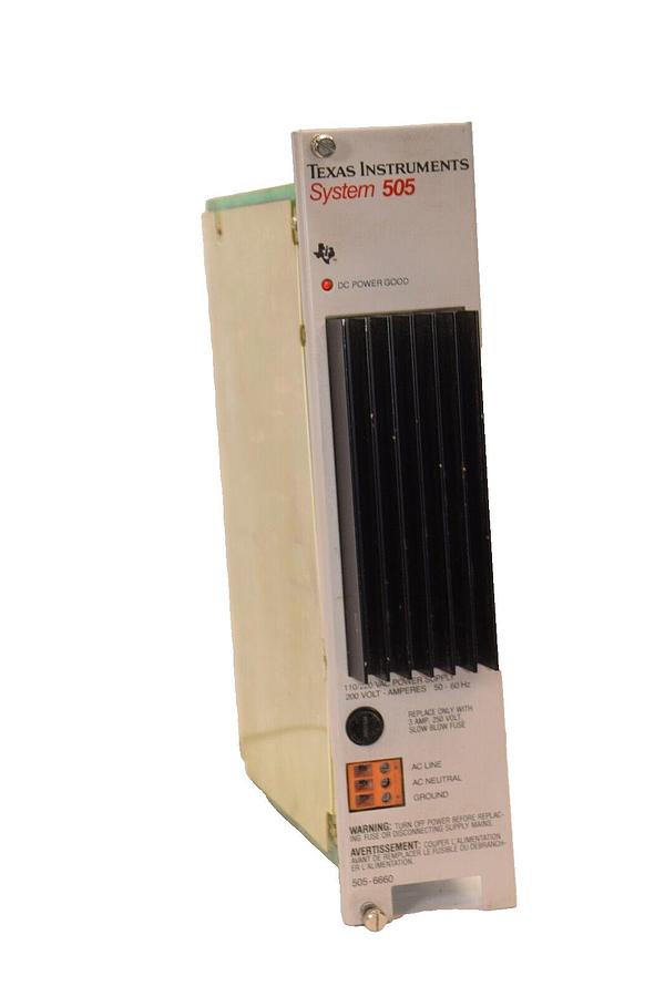 Used TEXAS INSTRUMENTS 505-6660 , 5056660 200V 50/60Hz System 505 Power Supply