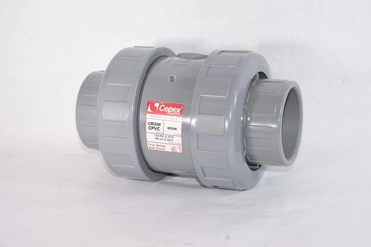 CEPEX HAYWARD CPVC EPDM 2-1/2" Smooth Socket, glue in, Ball Check Valve (NEW)