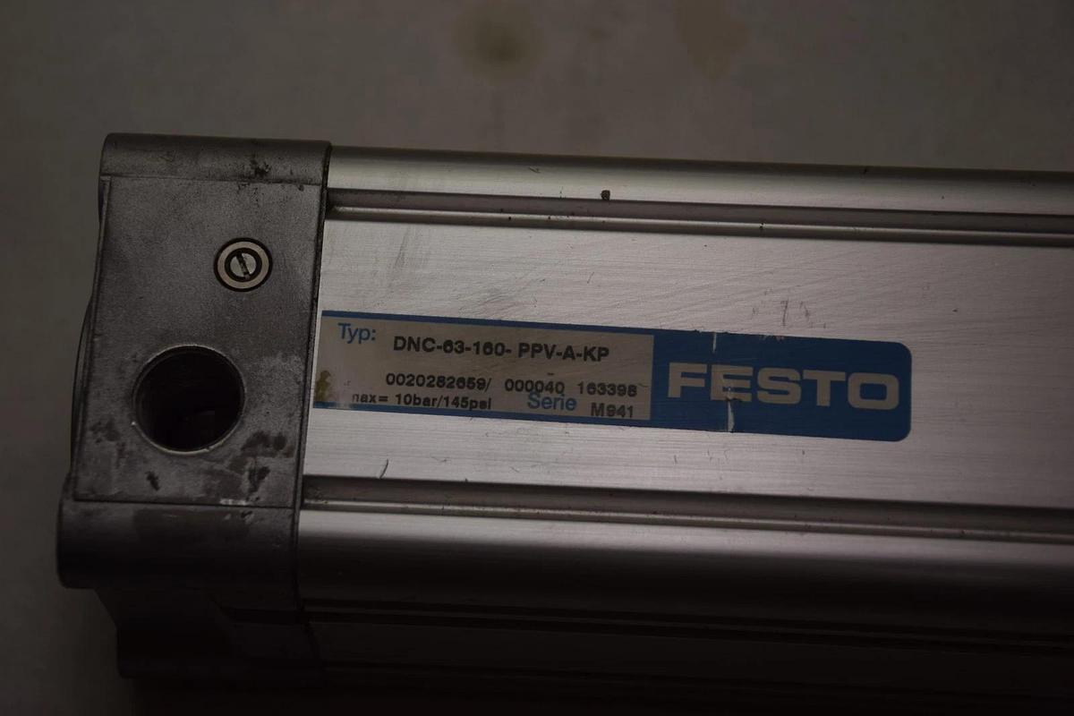 Used Festo Cylinder DNC-63-160-PPV-A-KP DNC-63-160 PPV-A-KP DNC63160PPVAKP