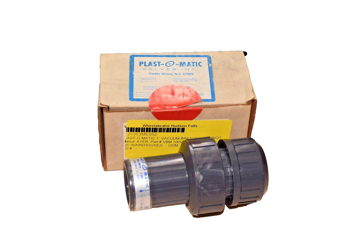 PLAST-O-MATIC Vacuum Breaker VBM100V-PV VBM100VPV 1" (New)