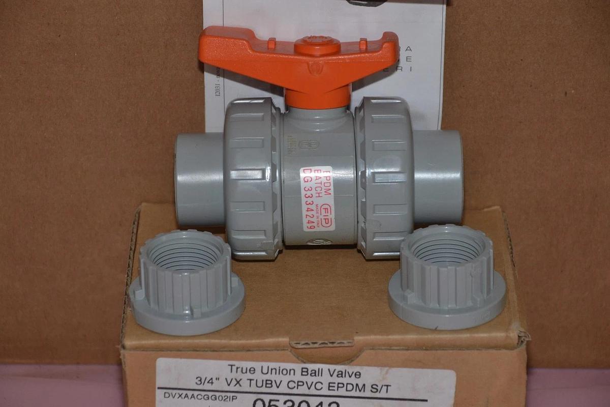 IPEX TRUE UNION BALL VALVE 3/4" VX TUBV CPVC EPDM S/T 053043 VXBC104 NEW