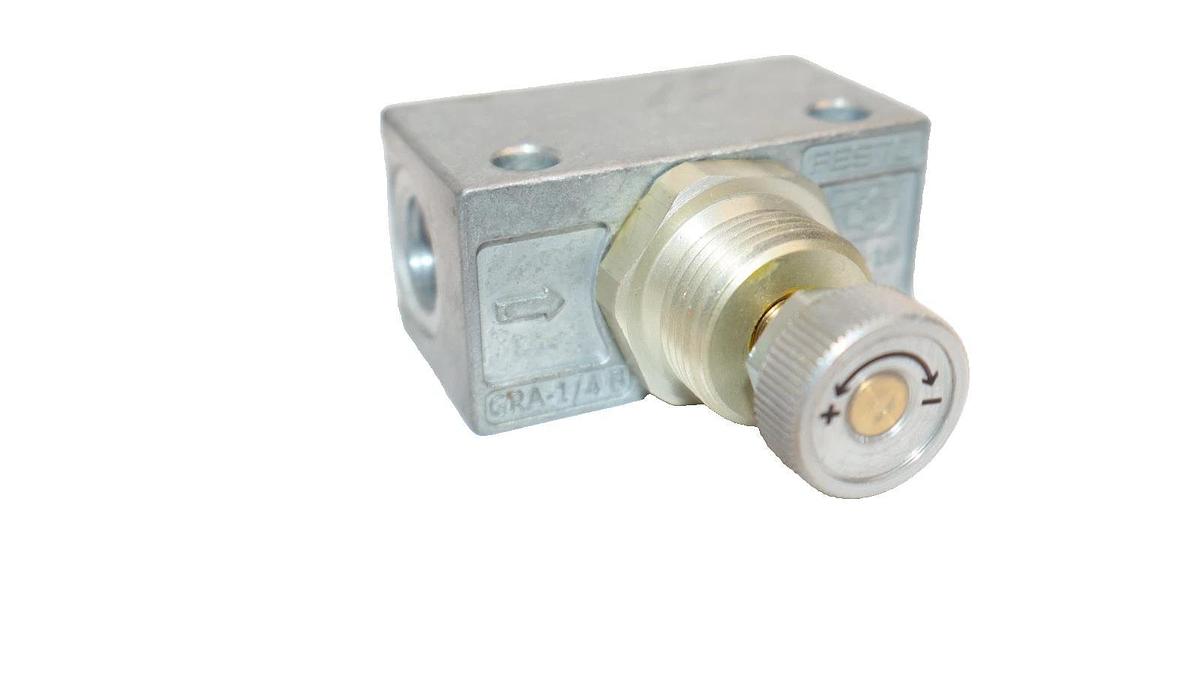 Festo One Way Control Valve GRA-1/4B GRA1/4B 1/4" NPT 0.1-10 Bar (New)