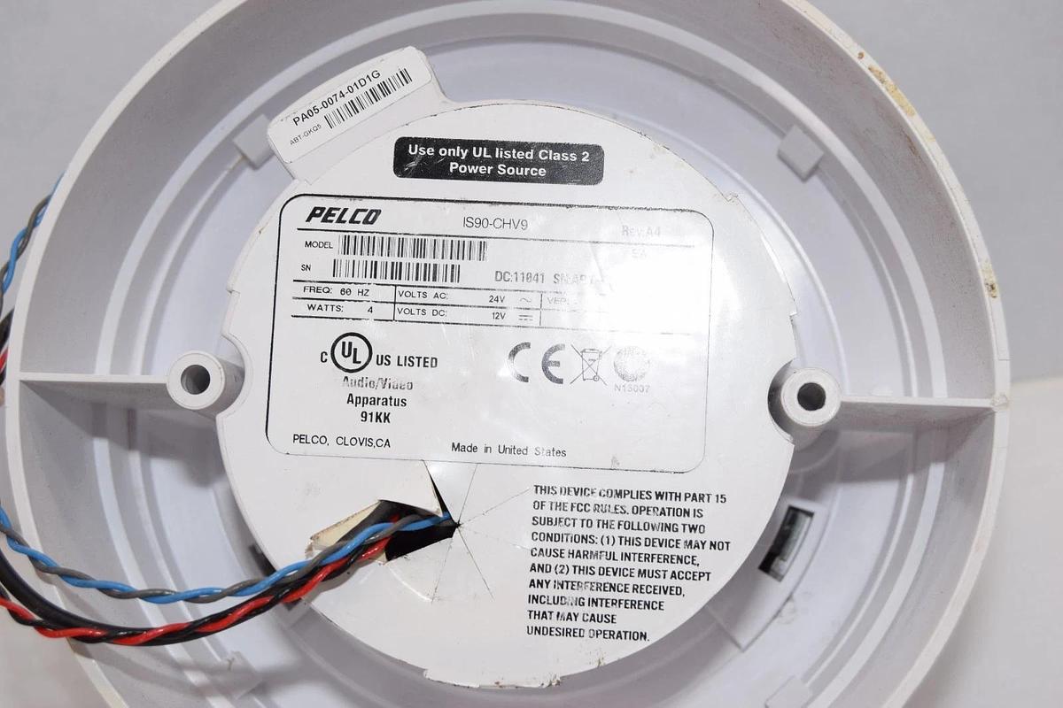Used Pelco Dome Security Camera IS90-CHV9 1S90CHV9 3.0-9.5mm  , White