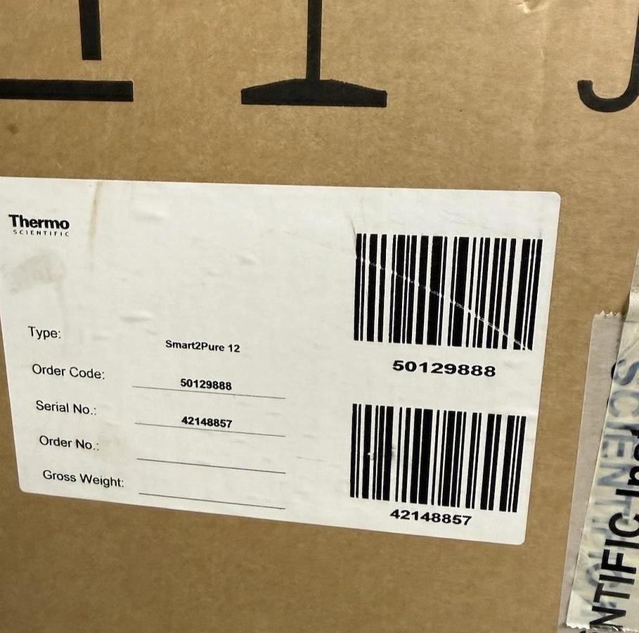 Thermo Scientific Smart2Pure 12 UV Water Purification System 50189888 (New)