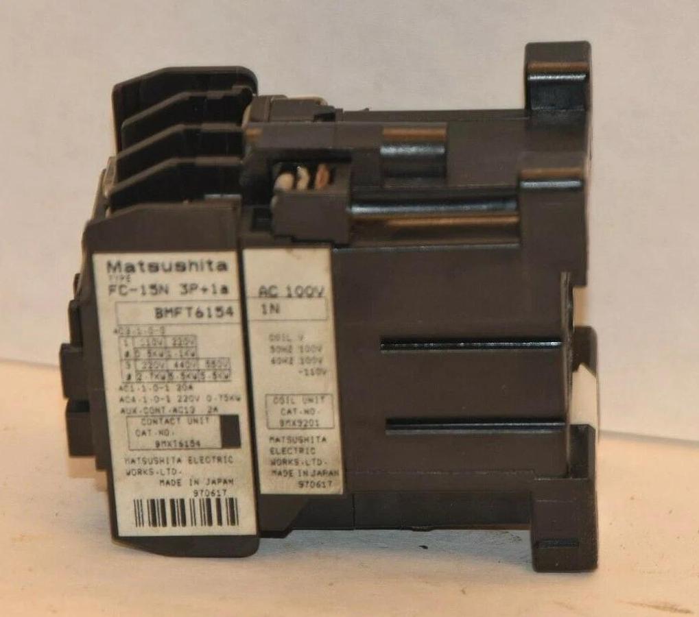 Used MATSUSHITA FC-15N 3P+1A BMFT6154 100-110V AC 50/60Hz COIL Starter