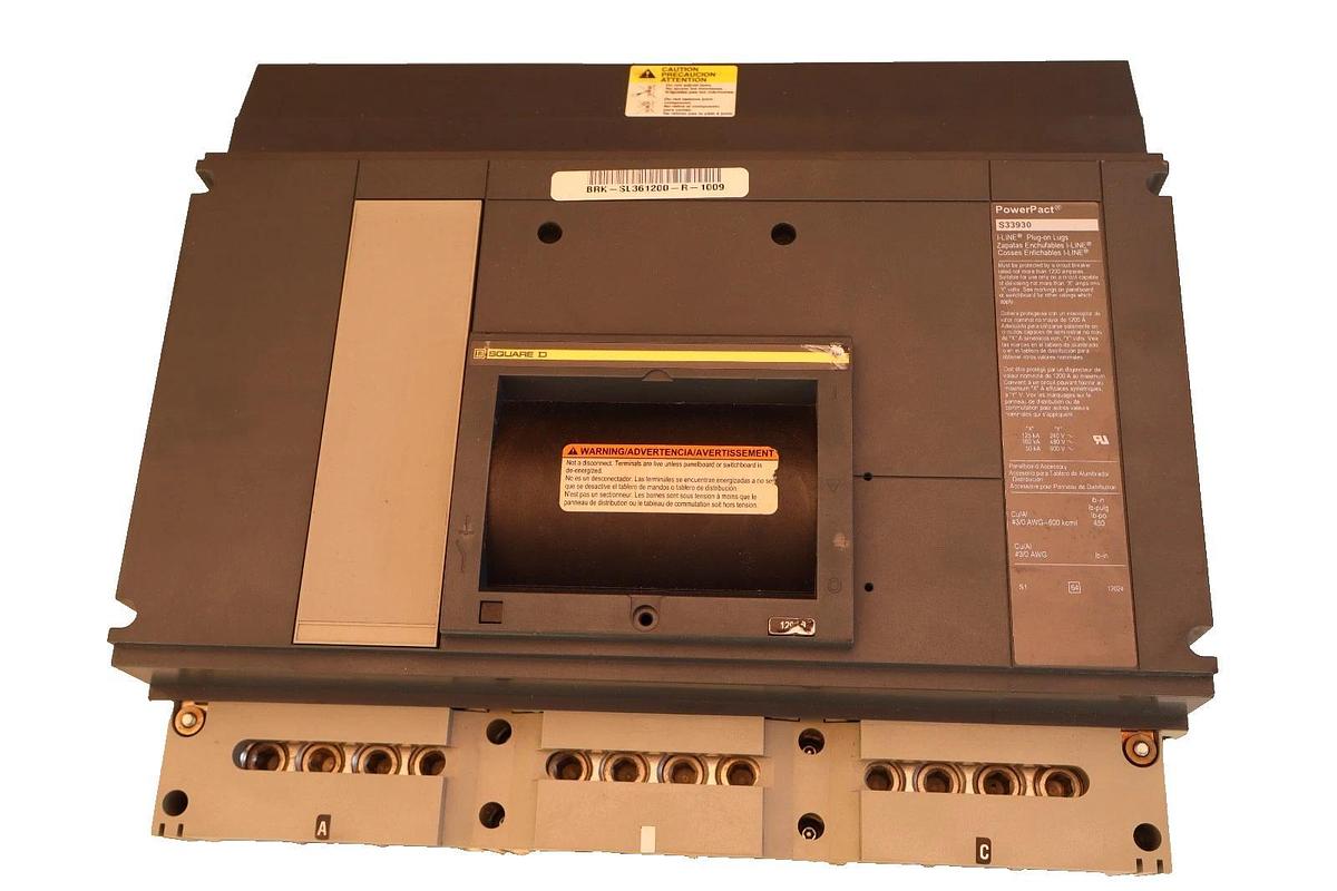 Used Square D I-Line PowerPact 1200Amp S33930 Circuit Breaker 1200 A 3Pole