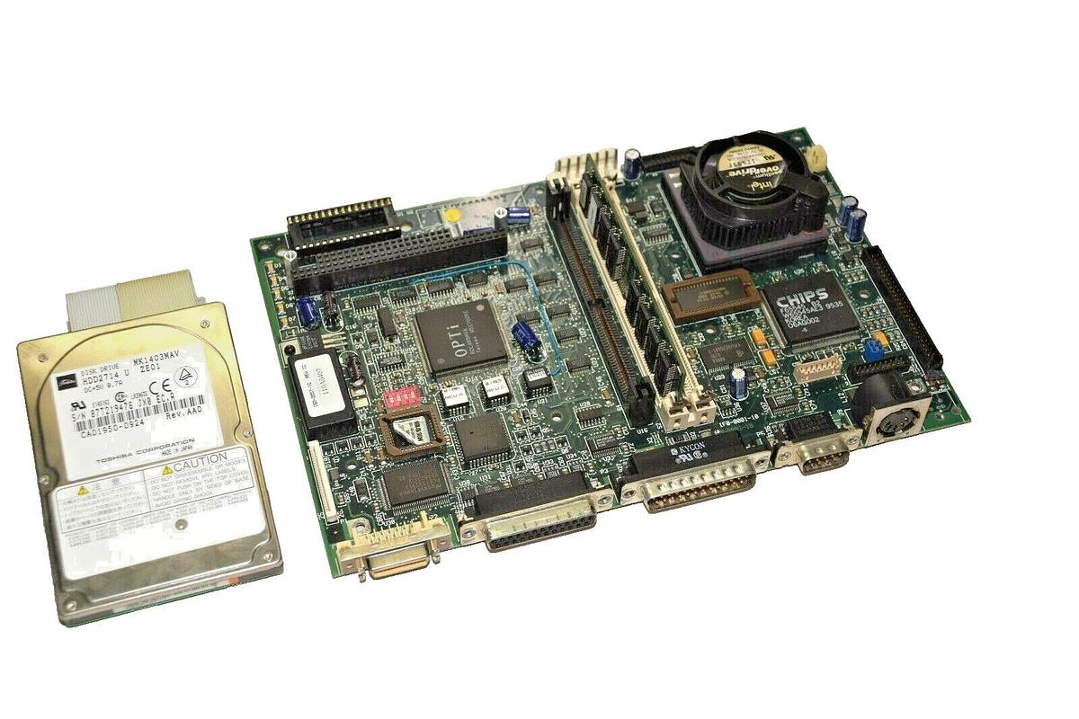 Used Nematron Mother Board 1F0-0001-10 1S0-0001-1C from 5840 ICC525-74210300 hdd2714