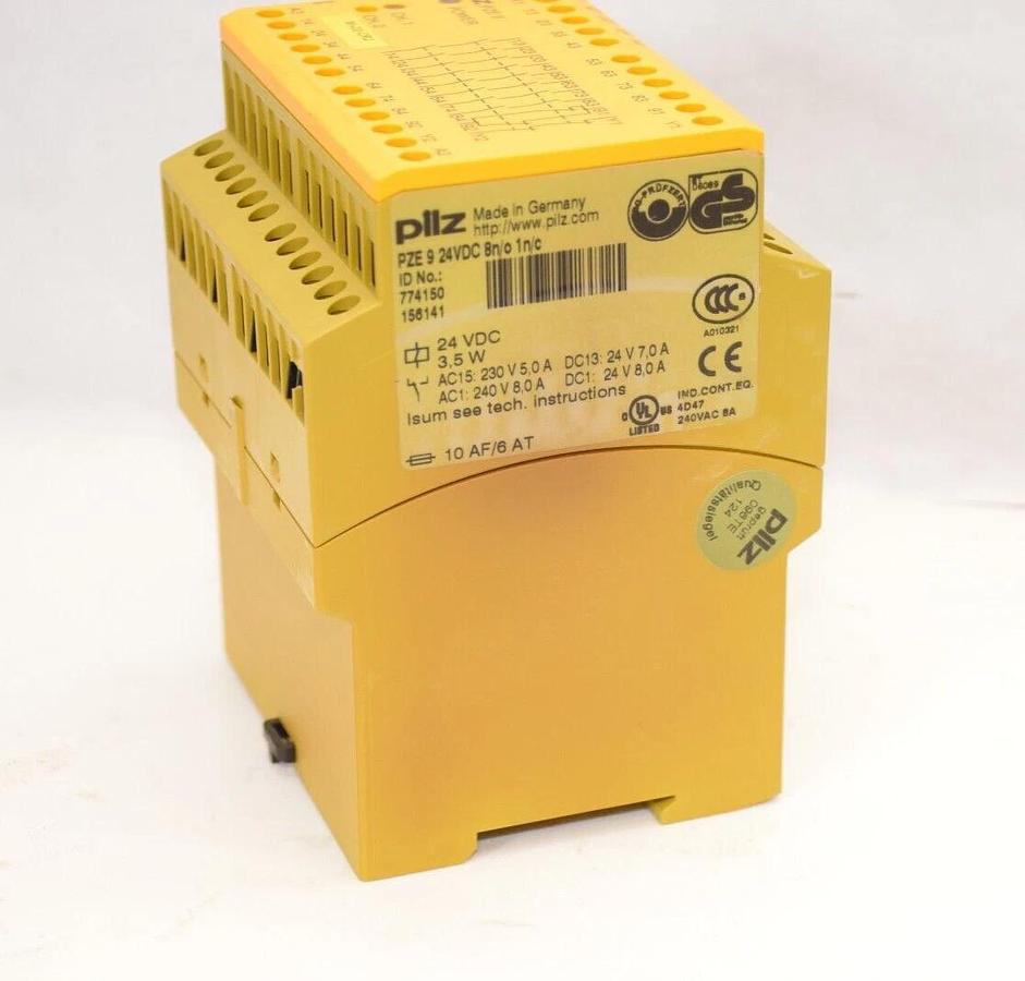 Used PILZ PZE9 24vdc 8n/o 1n/c PZE924vdc8n/o 1n/c 3.5w Safety Relay