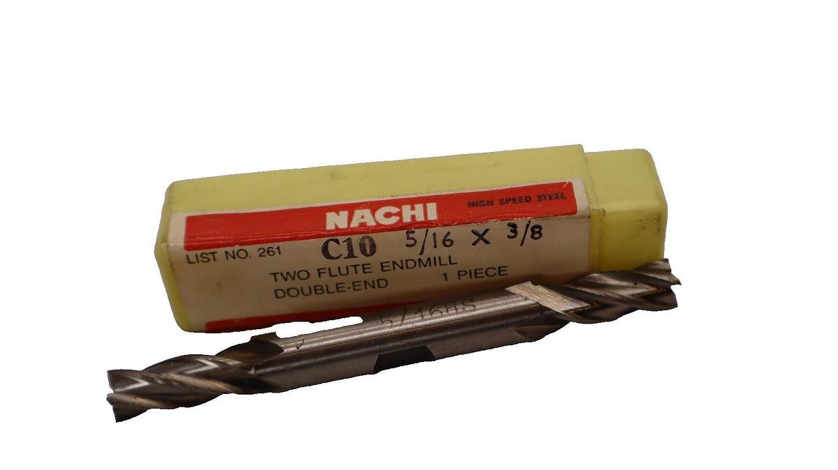 NACHI List 261 C10 5/16" x 3/8" Two Flute Endmill Double-End (NEW)