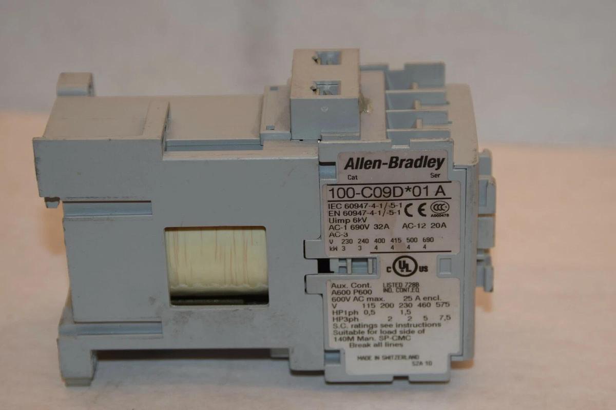 Used ALLEN BRADLEY 100-C09D*01 100C09D*01 SERIES A 24VDC CONTACTOR