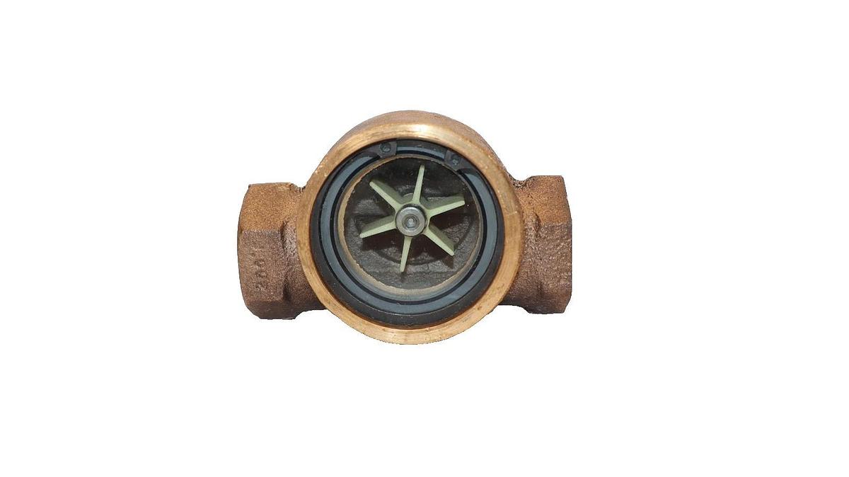 OPW 1" npt 200°F 125psi Propeller Style Flow Indicator Brass Body (New)