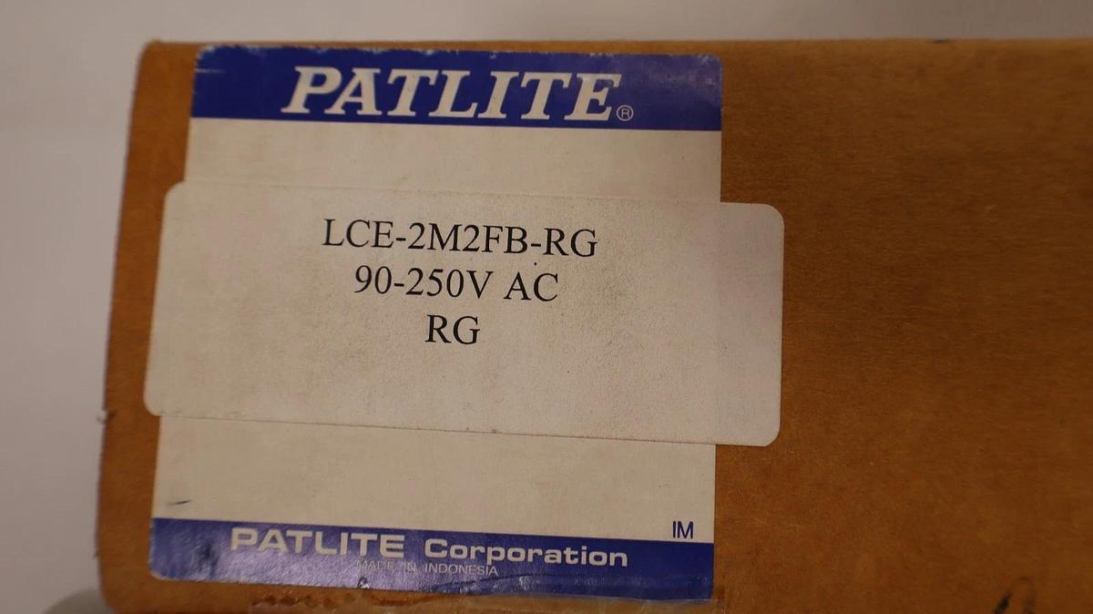 Patlite Signal Tower Light LCE-2M2FB-RG 90-250Vac Red/Green (New)