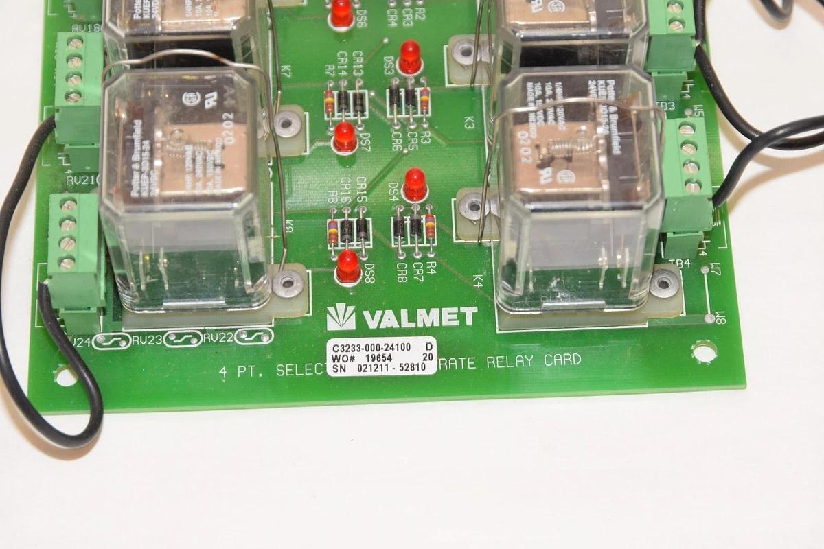 NEW VALMET C3233-000-24100 C3233-001-Rev-D 4Pt. Select Before-Operate Relay Card