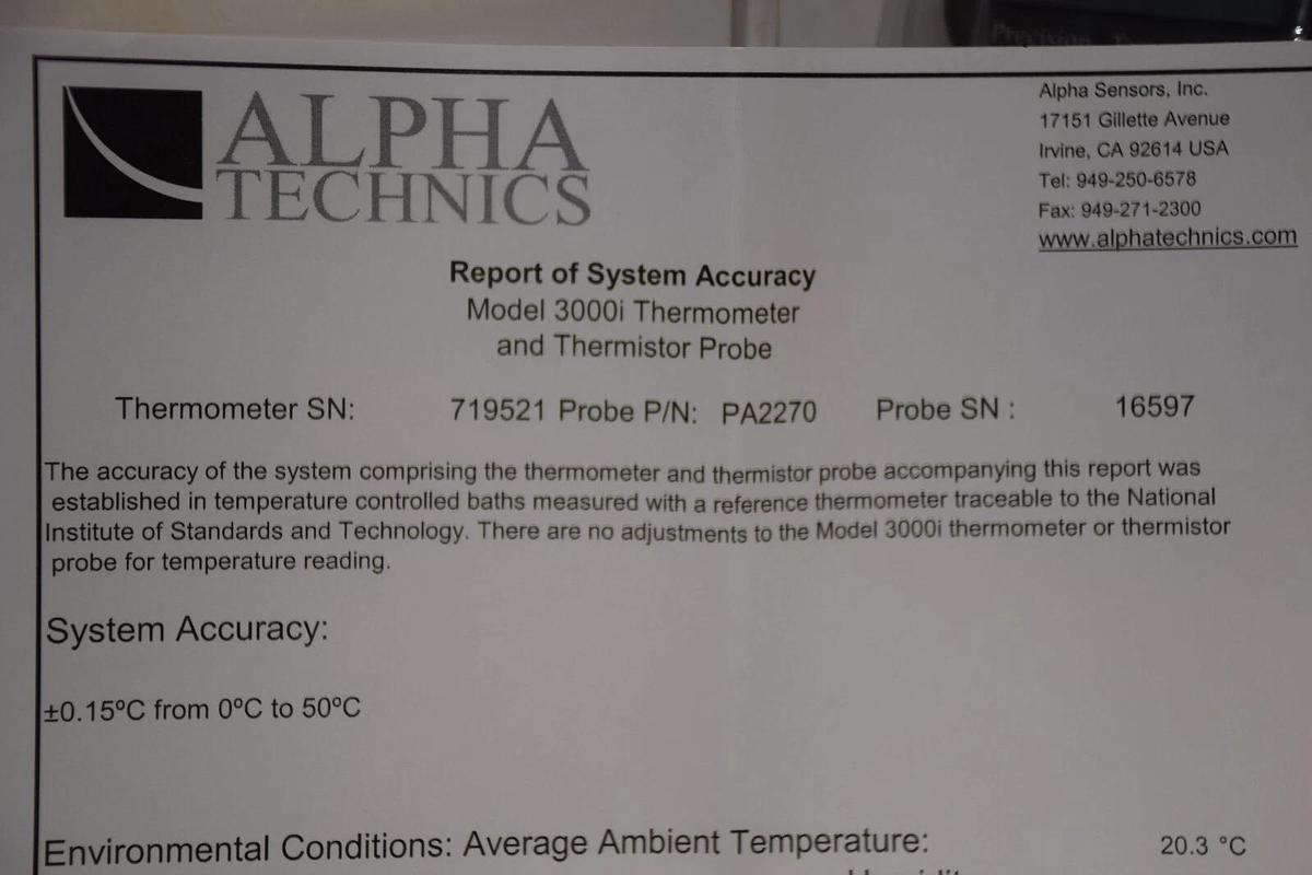 Alpha Technics 3000i Digital Precision Thermometer 752779.901  (NEW)