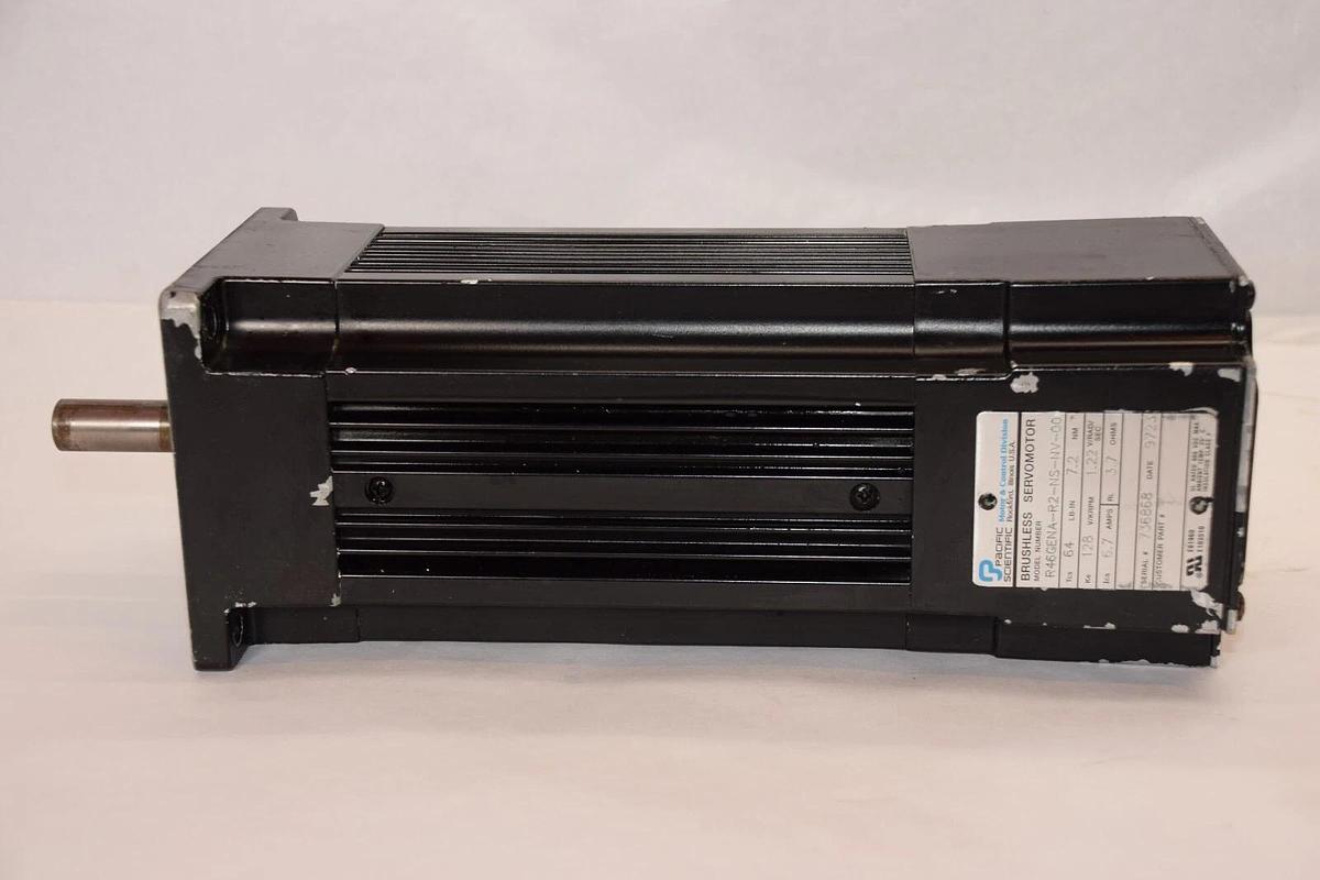 Used PACIFIC SCIENTIFIC R46GENA-R2-NS-NV-00 6.7A 3.7ohms Brushless Servo Motor