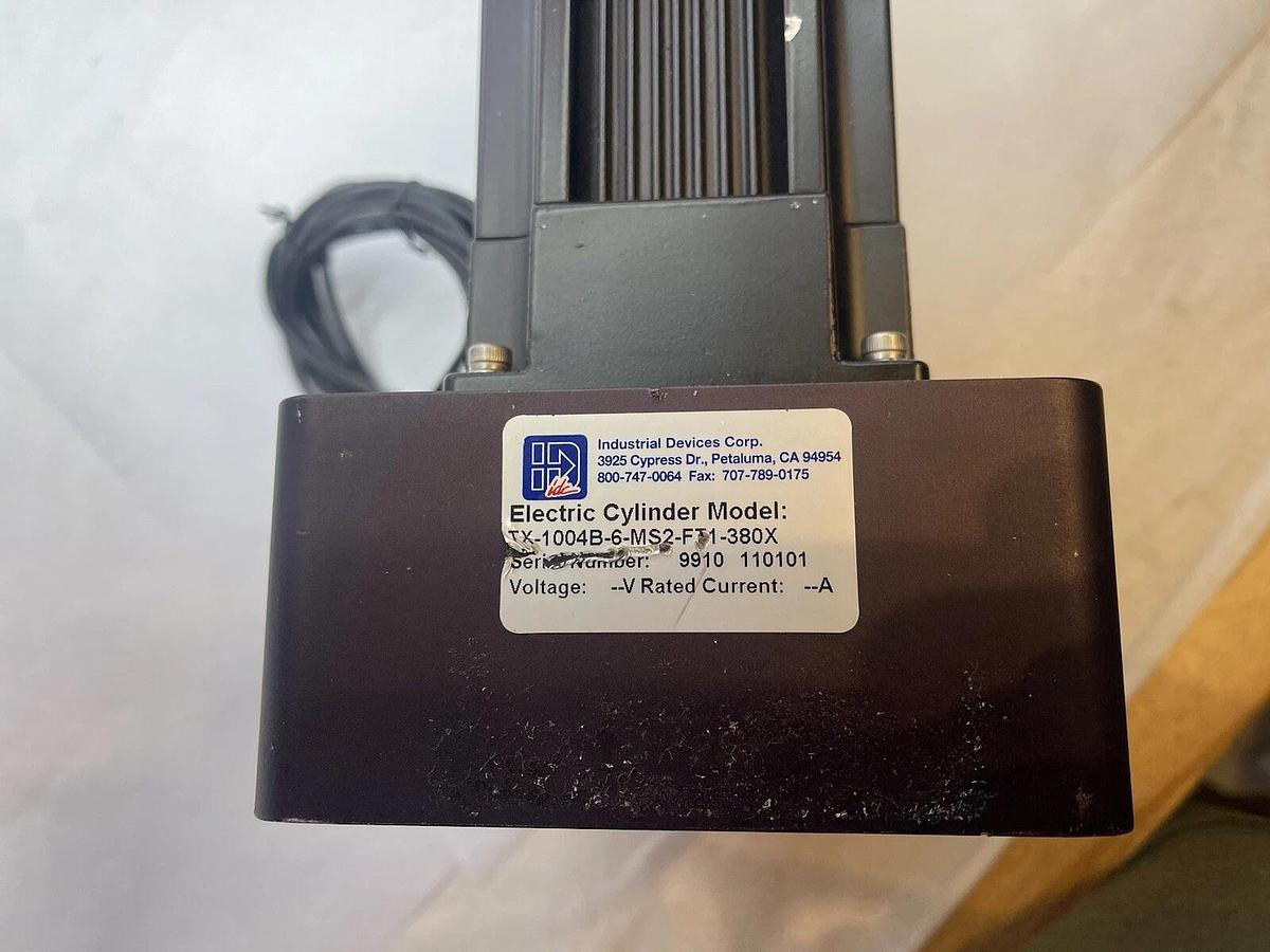 Used Whedco  MTR-3S32-6-R-O-E-0, Industrial Electric Cylinder TX-1004B-6-MS2-FT1-380X