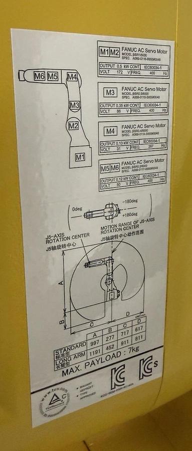 Refurbished Fanuc LR Mate 200iD/7L Industrial Robot A05B-1142-B301 LR MATE 200iD 7L W/ cable