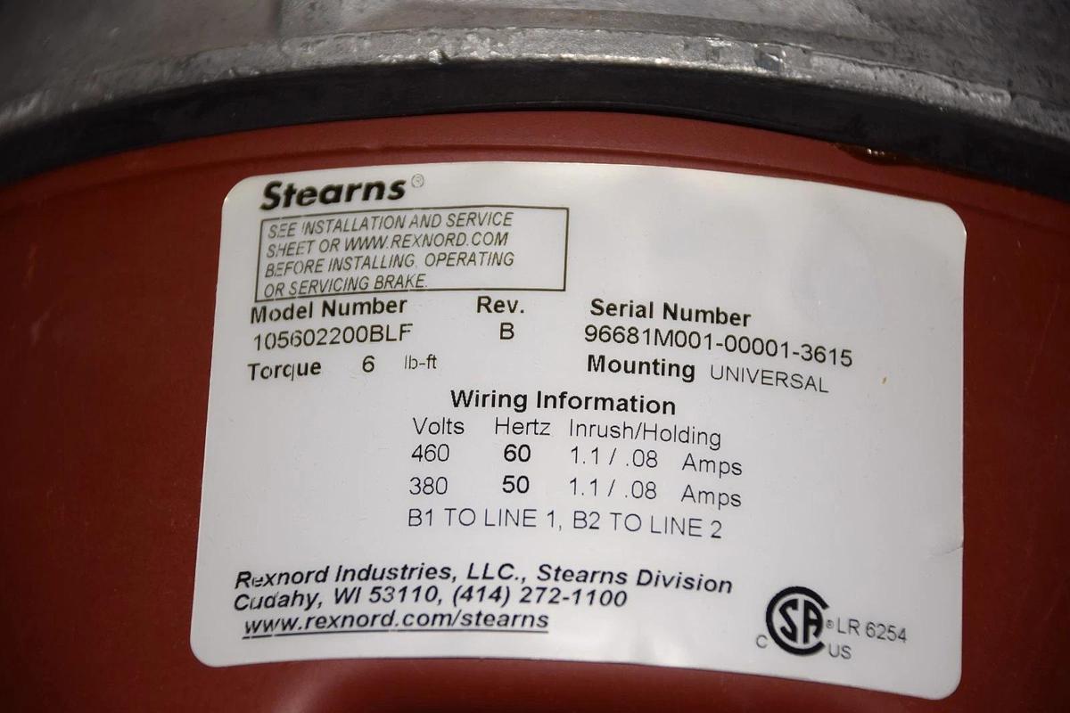 STEARNS Brake Clutch Assy 105602200BLF Rev B 380/460V (New)