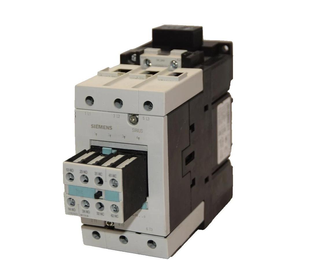Used SIEMENS 3RT1044-1BB40 3RT10441BB40 24V Coil Contactor W/ 3RH1921-1FA22