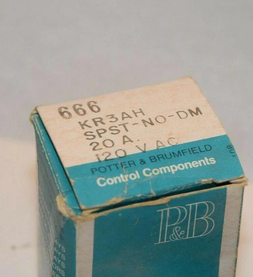 (NEW) POTTER & BRUMFIELD KR3AH 666 20A 120Vac Relay